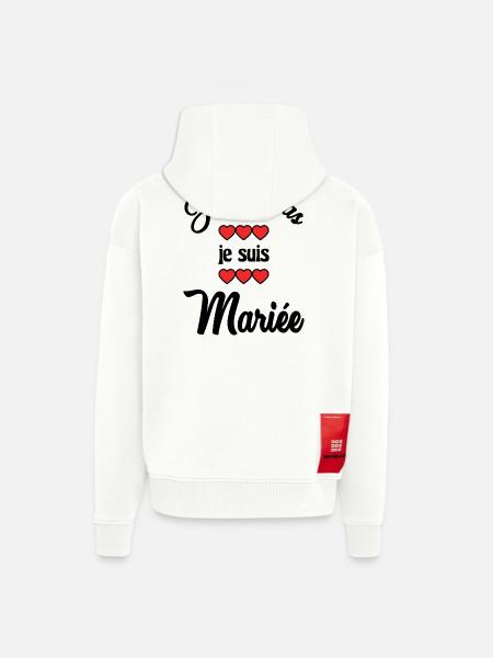 I CAN'T I'M MARRIED - Zip Hoodie - made by SPREAD - OFF WHITE