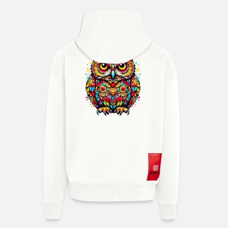 Eule - Zip Hoodie - made by SPREAD - OFF WHITE