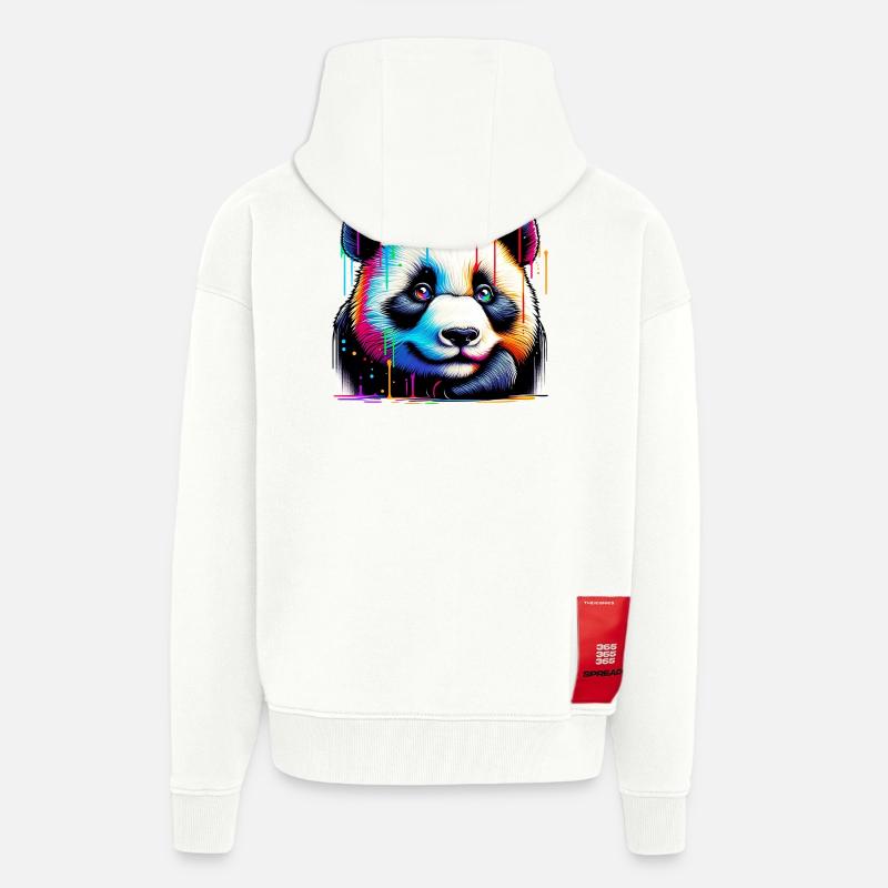 Panda - Zip Hoodie - made by SPREAD - OFF WHITE