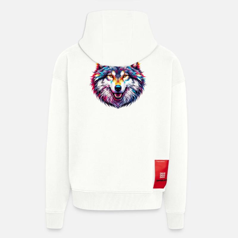 Loup - Veste à capuche bio épaisse oversize fabriqué en UE - OFF WHITE