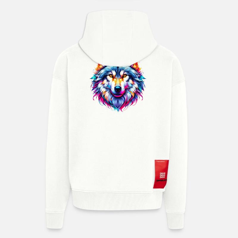 Loup - Veste à capuche bio épaisse oversize fabriqué en UE - OFF WHITE