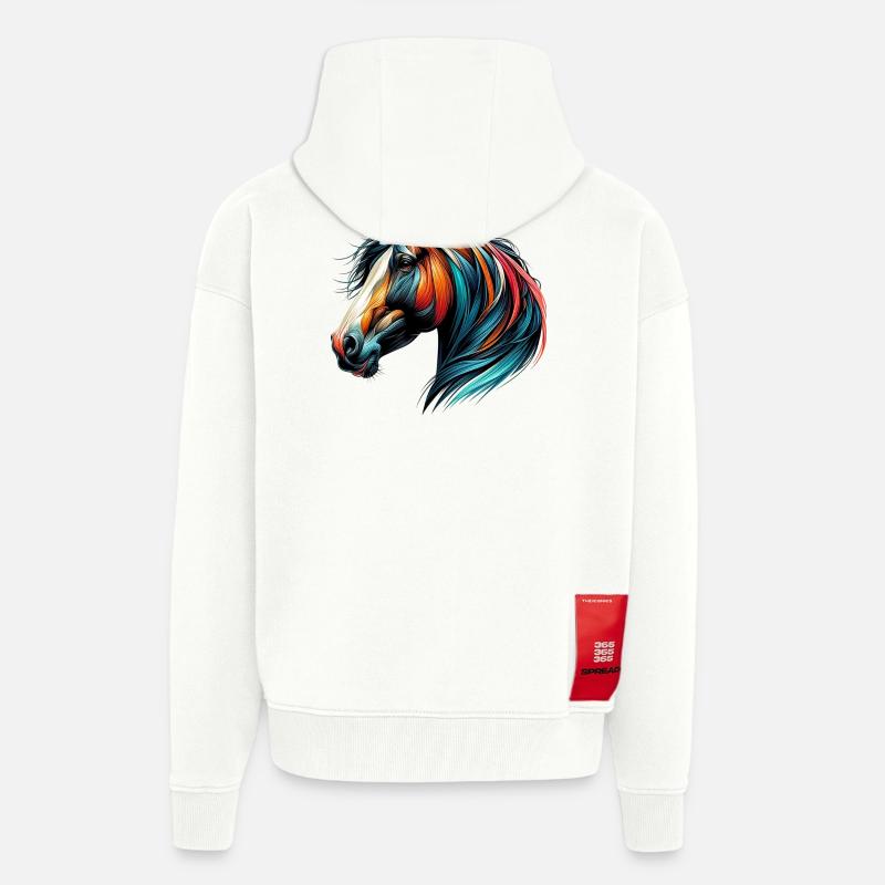 Pferd - Zip Hoodie - made by SPREAD - OFF WHITE