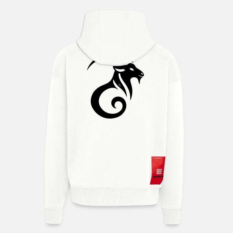 Steinbock 2 - Zip Hoodie - made by SPREAD - OFF WHITE