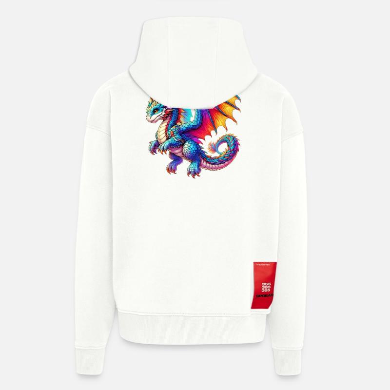 Drache - Zip Hoodie - made by SPREAD - OFF WHITE