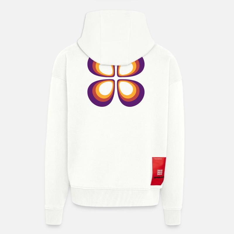 Orbitale positive 2 - Veste à capuche bio épaisse oversize fabriqué en UE - OFF WHITE