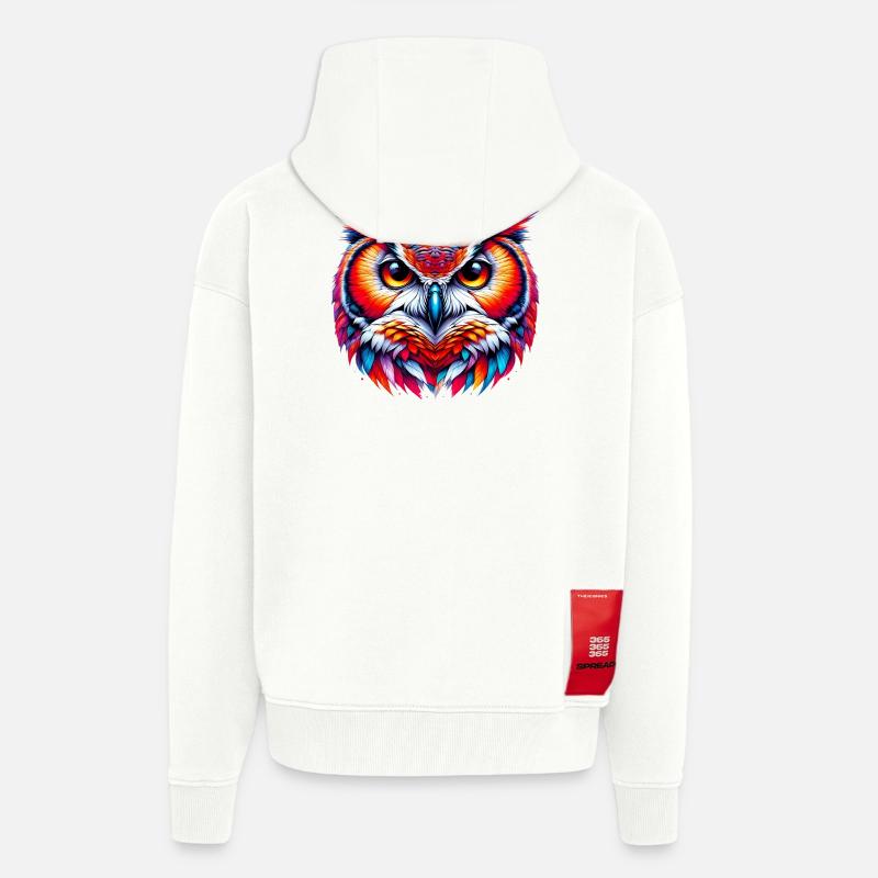 Hibou - Veste à capuche bio épaisse oversize fabriqué en UE - OFF WHITE