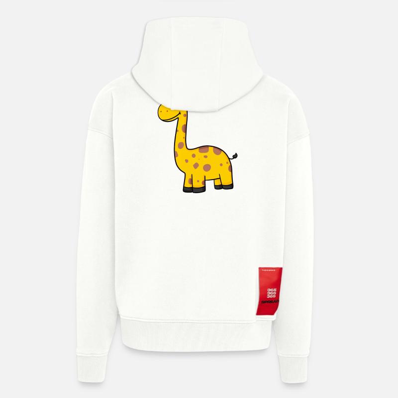 Girafe - Veste à capuche bio épaisse oversize fabriqué en UE - OFF WHITE