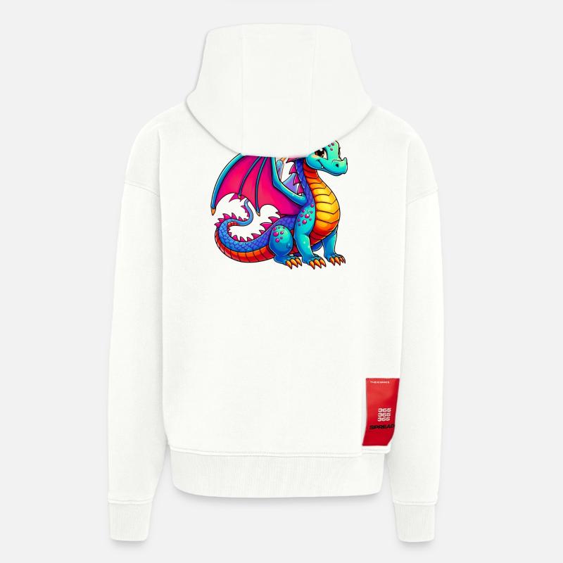 Drache - Zip Hoodie - made by SPREAD - OFF WHITE