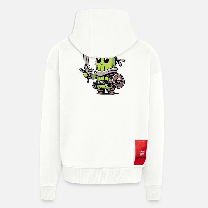 Avocado Knight: Der Bravocado-Krieger - Zip Hoodie - made by SPREAD - OFF WHITE