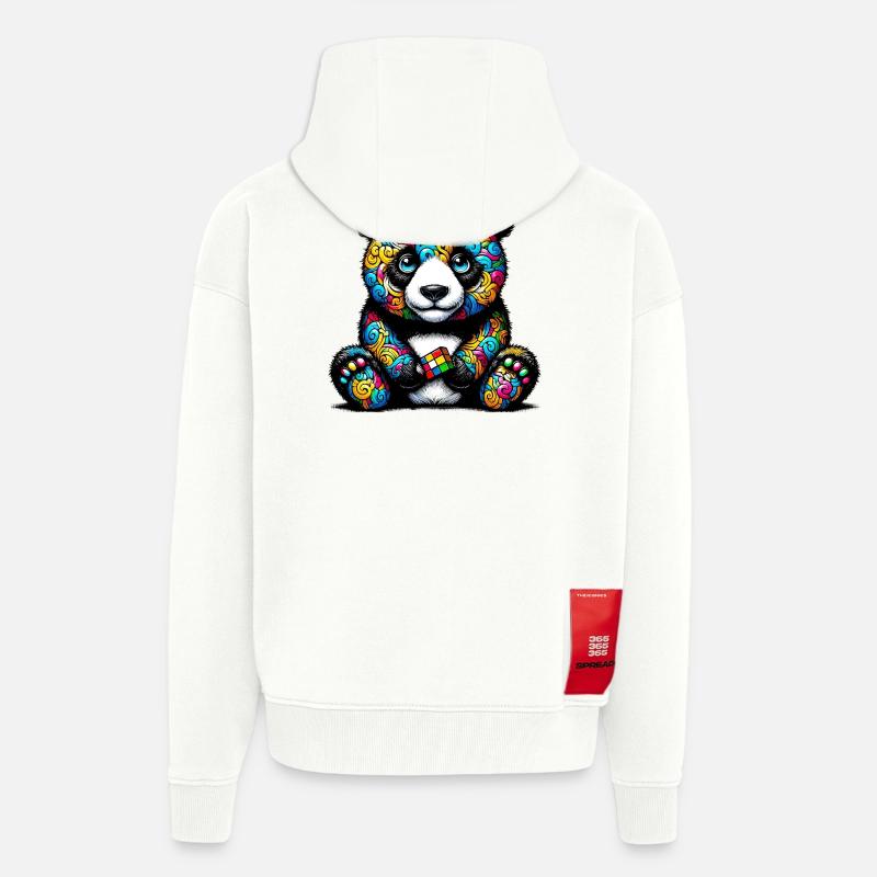 Panda - Zip Hoodie - made by SPREAD - OFF WHITE