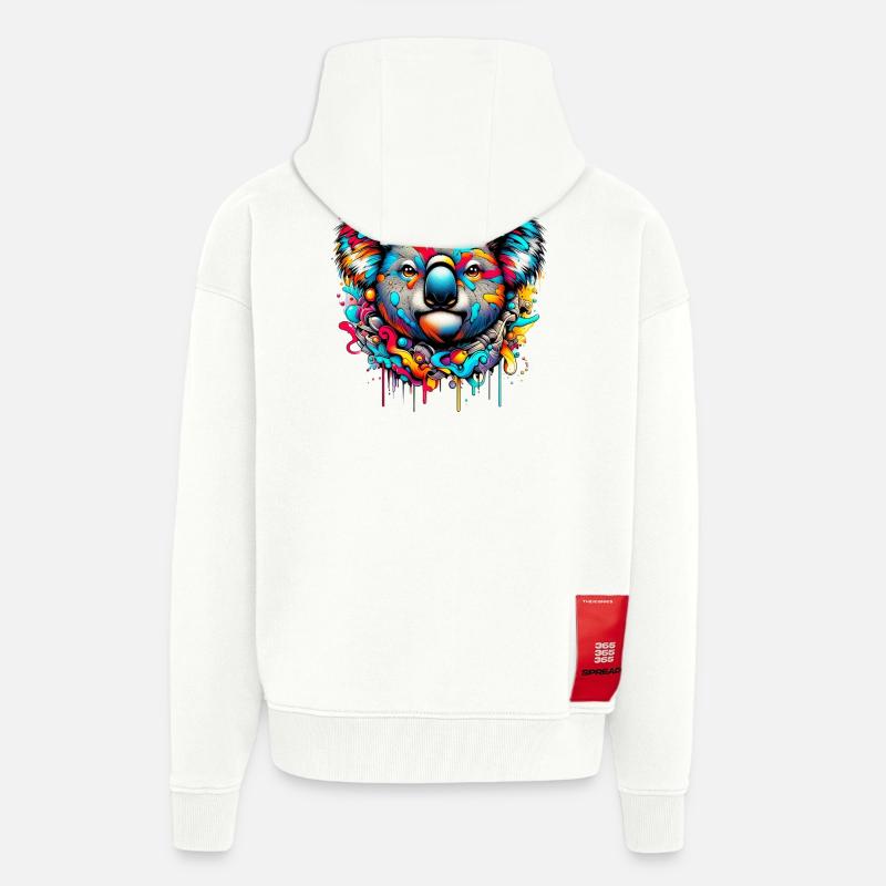 Koala - Veste à capuche bio épaisse oversize fabriqué en UE - OFF WHITE
