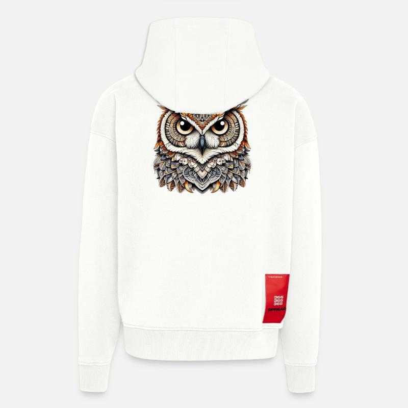 Eule - Zip Hoodie - made by SPREAD - OFF WHITE