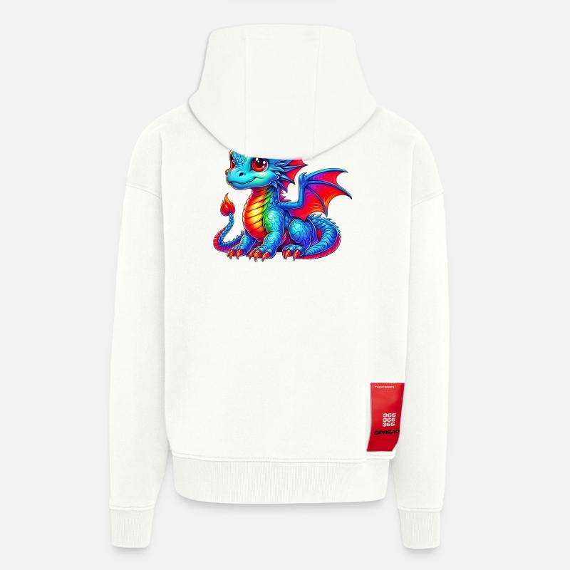 Dragon - Zip Hoodie - made by SPREAD - OFF WHITE