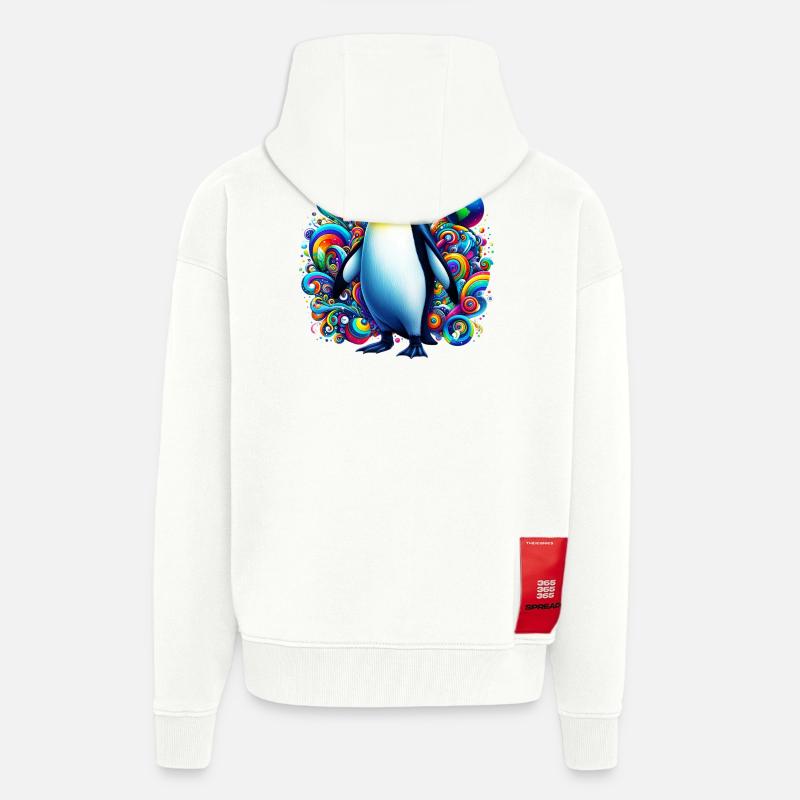 Pinguin - Zip Hoodie - made by SPREAD - OFF WHITE