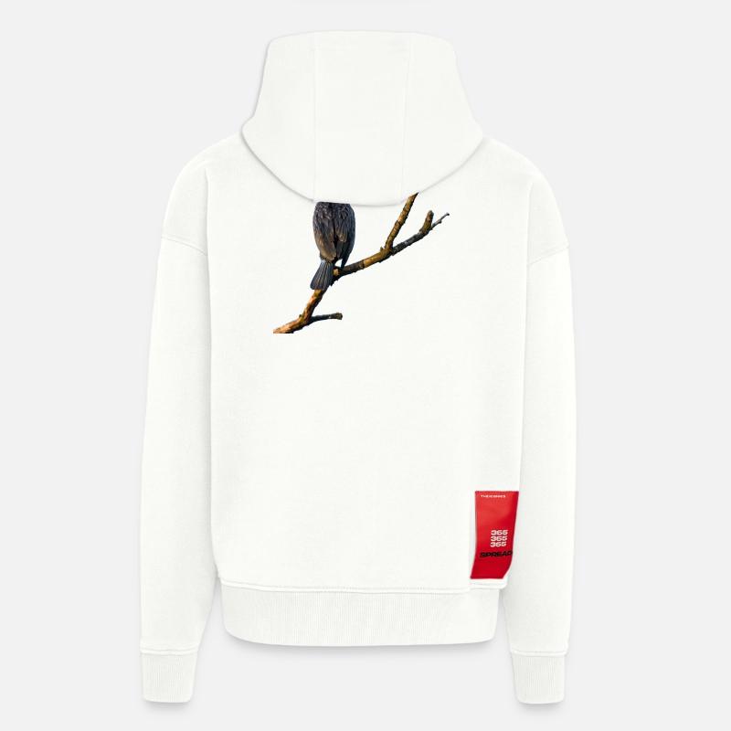 Cormoran - Veste à capuche bio épaisse oversize fabriqué en UE - OFF WHITE