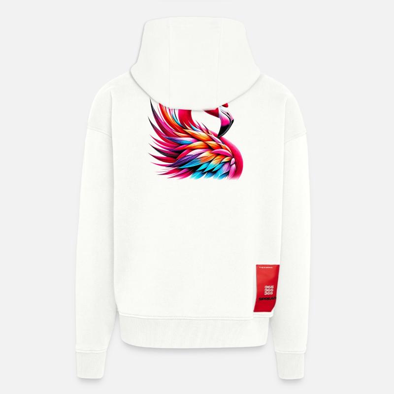 Flamant - Veste à capuche bio épaisse oversize fabriqué en UE - OFF WHITE