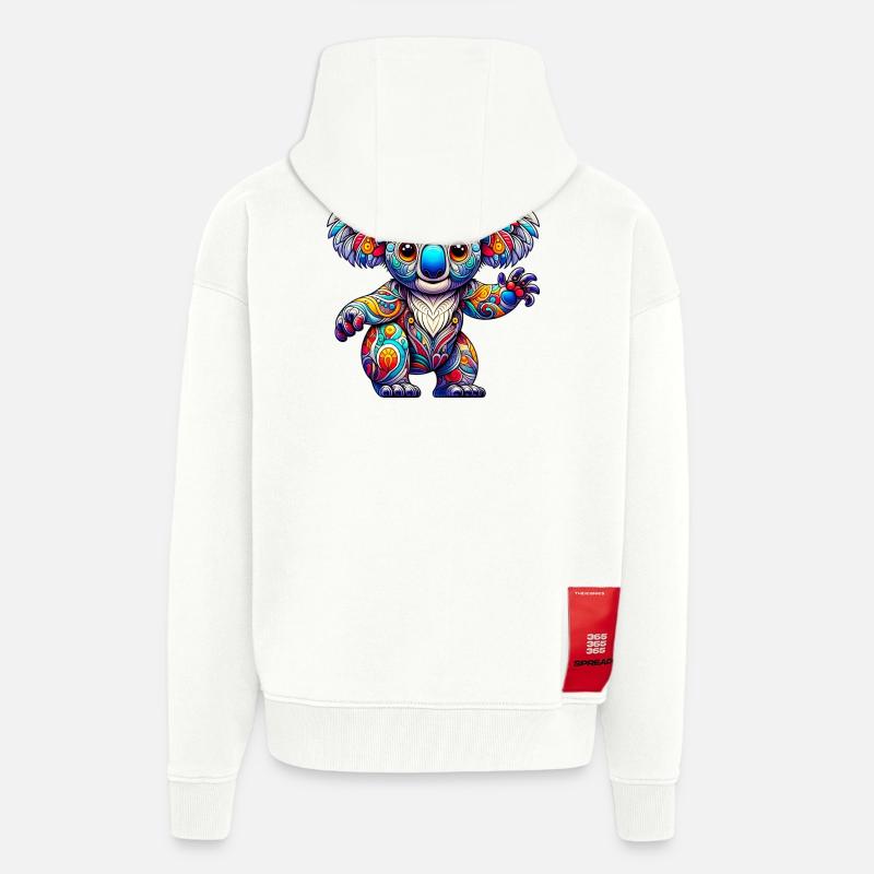 Koala - Veste à capuche bio épaisse oversize fabriqué en UE - OFF WHITE