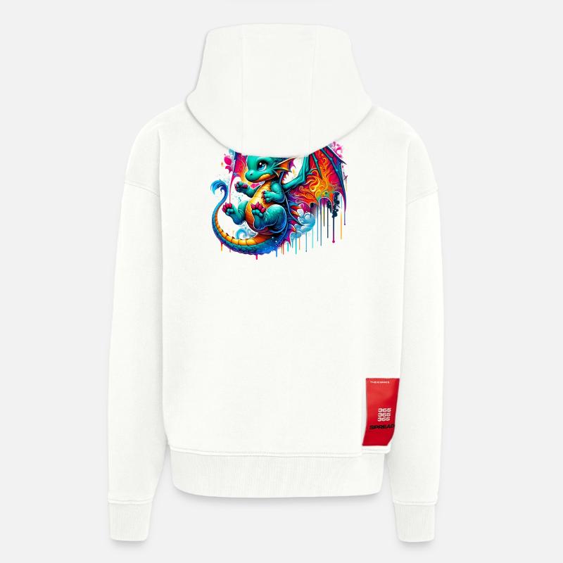 Drache - Zip Hoodie - made by SPREAD - OFF WHITE
