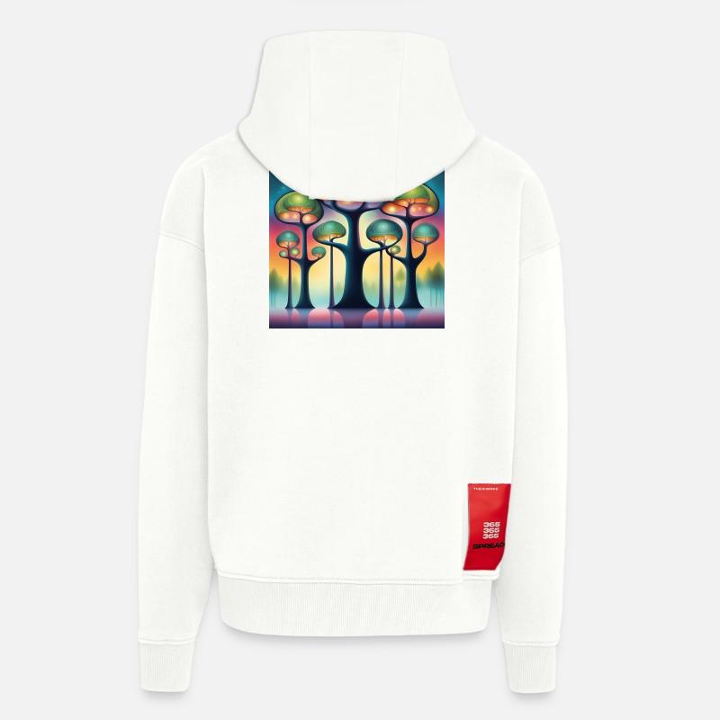 Hundertwasser Bäume - Zip Hoodie - made by SPREAD - OFF WHITE