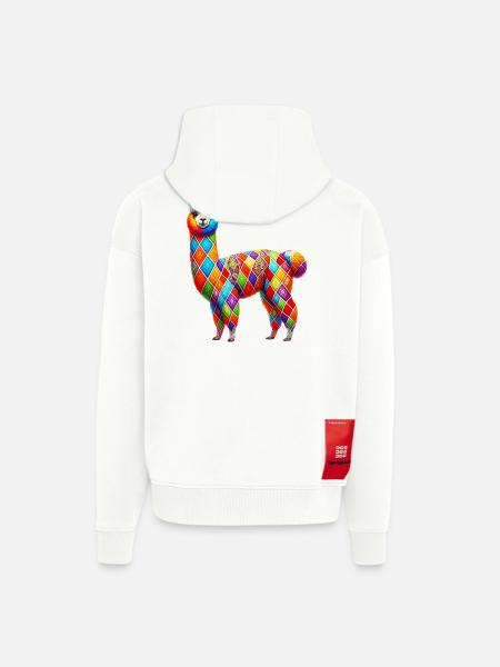 Alpaga - Veste à capuche bio épaisse oversize fabriqué en UE - OFF WHITE