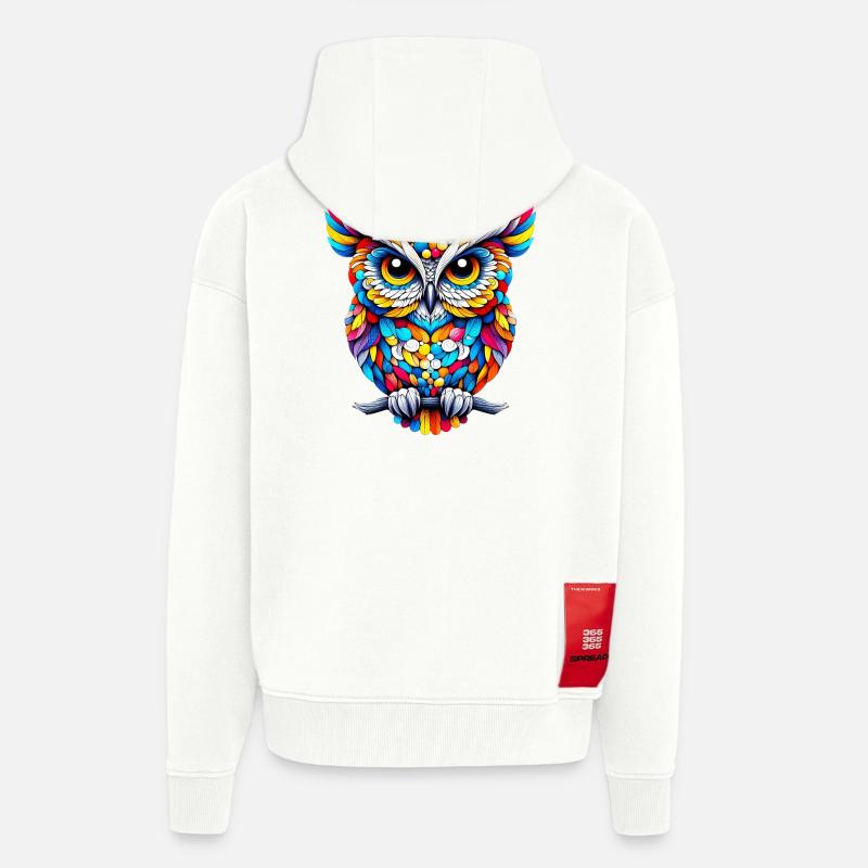 Eule - Zip Hoodie - made by SPREAD - OFF WHITE