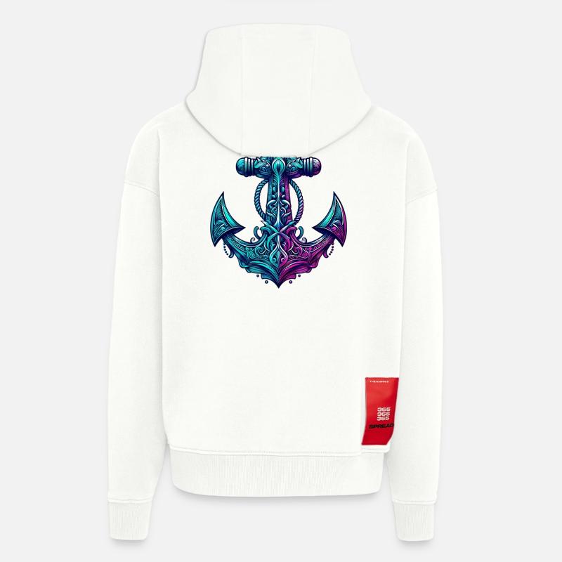 Ein Anker - Zip Hoodie - made by SPREAD - OFF WHITE