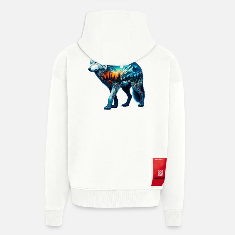 Loup - Veste à capuche bio épaisse oversize fabriqué en UE - OFF WHITE