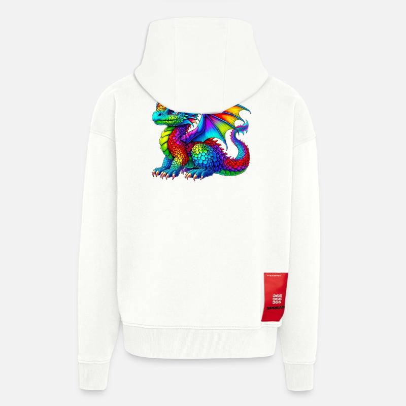 Dragon - Zip Hoodie - made by SPREAD - OFF WHITE