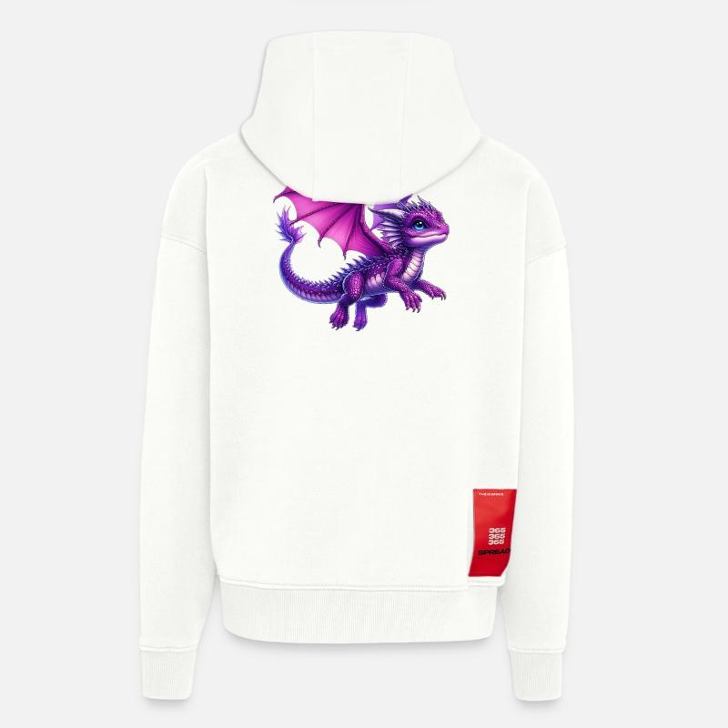 Drache - Zip Hoodie - made by SPREAD - OFF WHITE