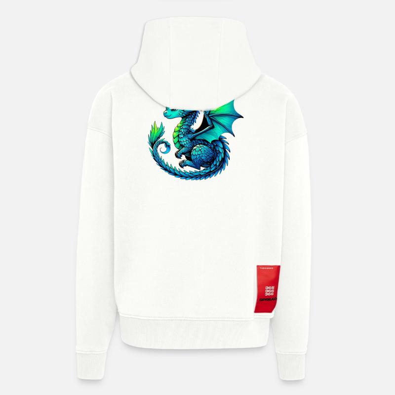 Drache - Zip Hoodie - made by SPREAD - OFF WHITE