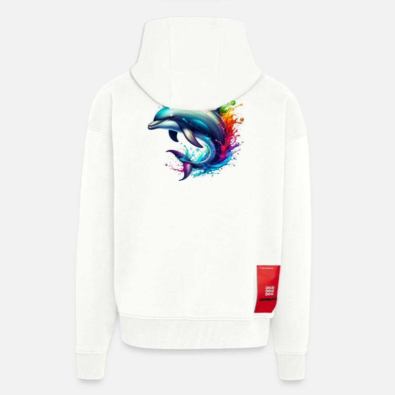 Delfin - Zip Hoodie - made by SPREAD - OFF WHITE