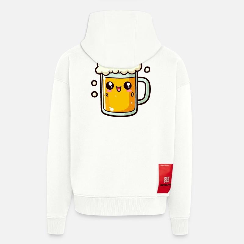 Comic Bier - Zip Hoodie - made by SPREAD - OFF WHITE