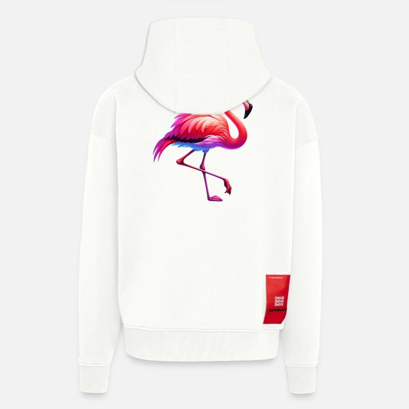 Flamant - Veste à capuche bio épaisse oversize fabriqué en UE - OFF WHITE
