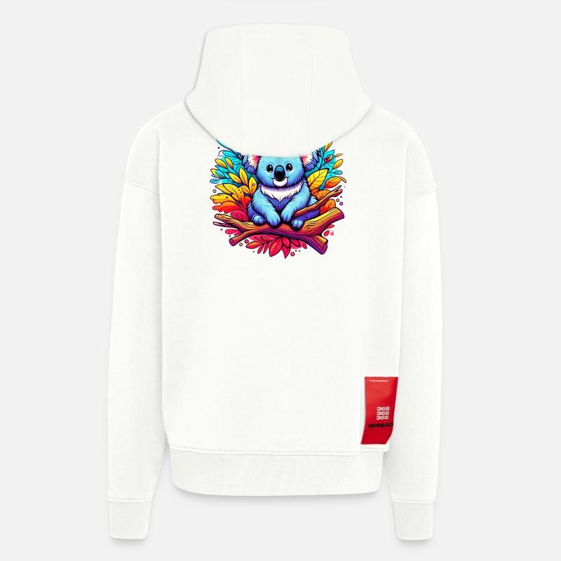 Koala - Veste à capuche bio épaisse oversize fabriqué en UE - OFF WHITE
