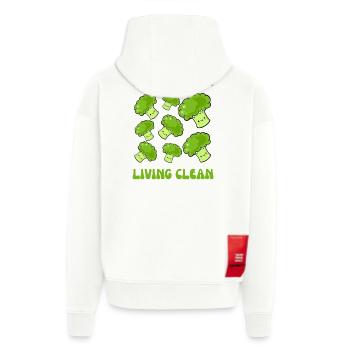 Vegetarier, grün essen, sauber leben - Zip Hoodie - made by SPREAD - OFF WHITE - Hinten