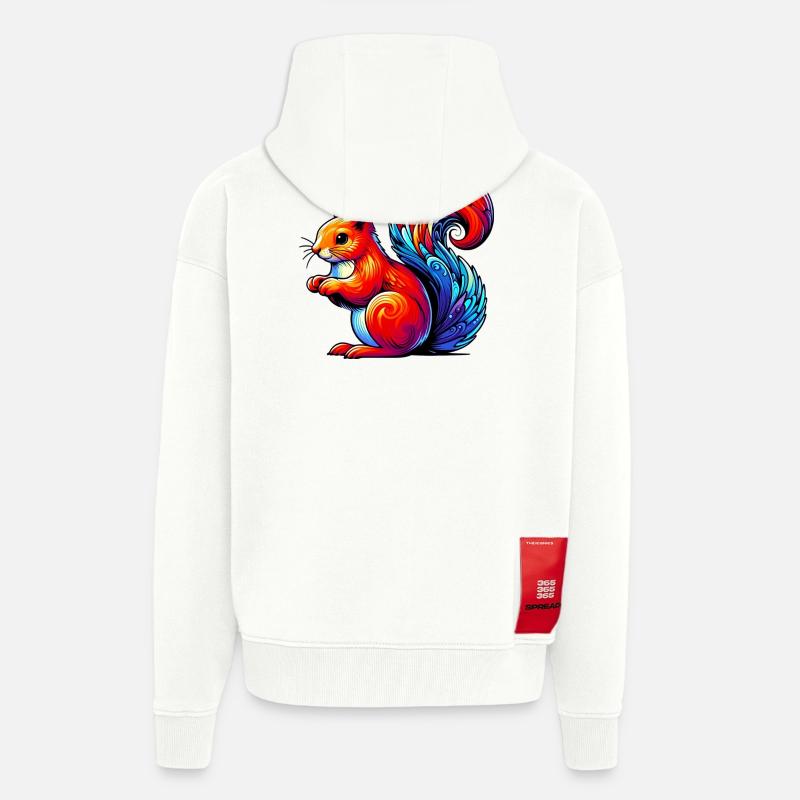 Eichhörnchen - Zip Hoodie - made by SPREAD - OFF WHITE