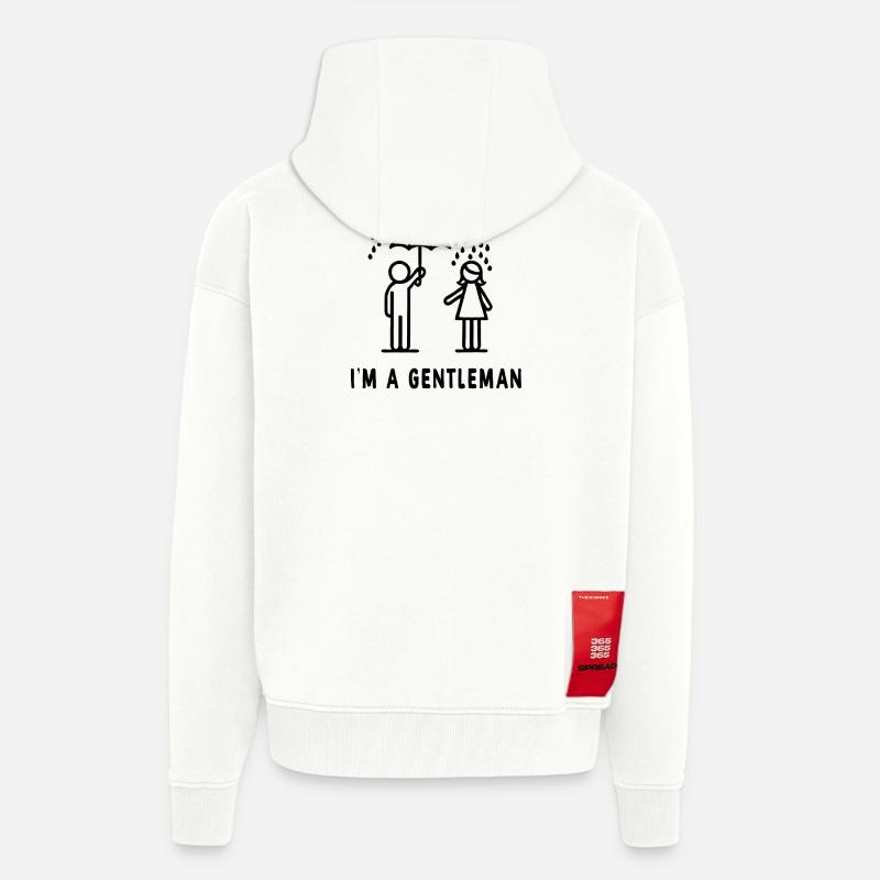 Ich bin ein Gentleman - Zip Hoodie - made by SPREAD - OFF WHITE