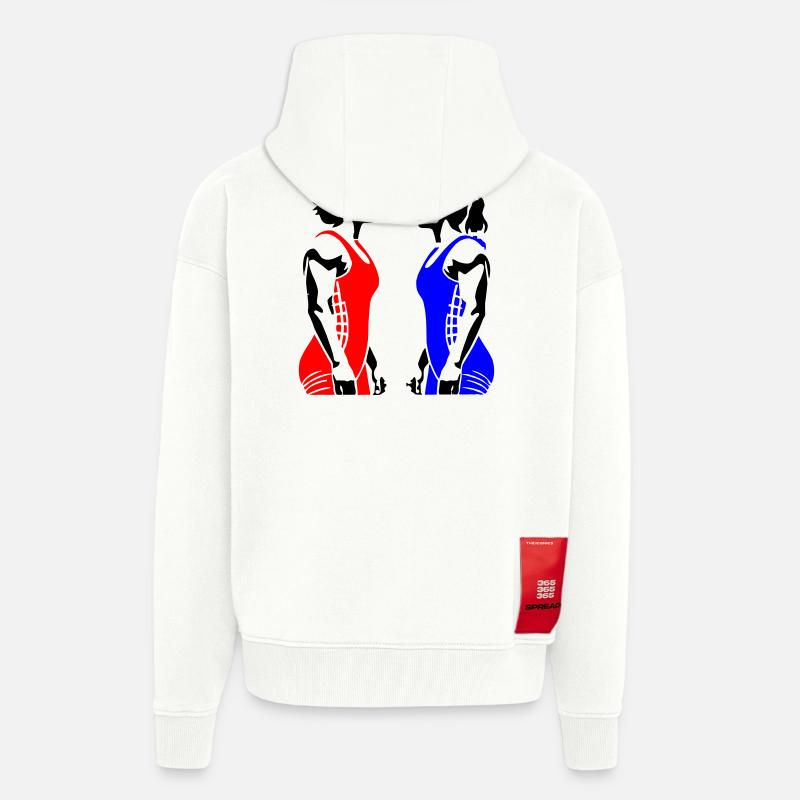 Frauen Ringen - Zip Hoodie - made by SPREAD - OFF WHITE