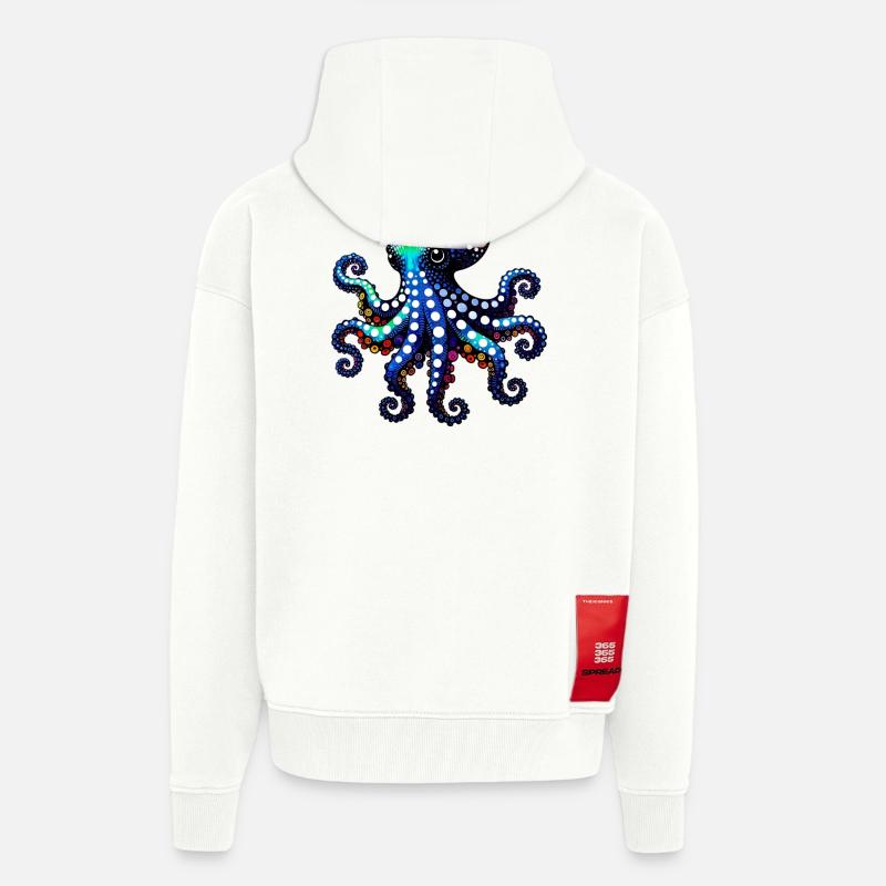 Krake - Zip Hoodie - made by SPREAD - OFF WHITE