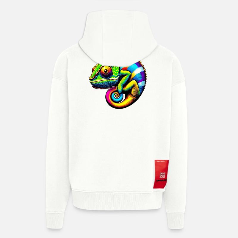 Chameleon - Zip Hoodie - made by SPREAD - OFF WHITE