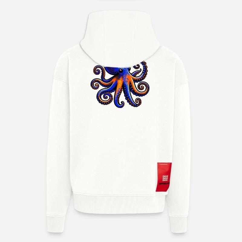 Krake - Zip Hoodie - made by SPREAD - OFF WHITE