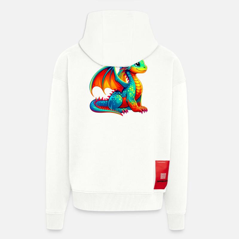 Drache - Zip Hoodie - made by SPREAD - OFF WHITE