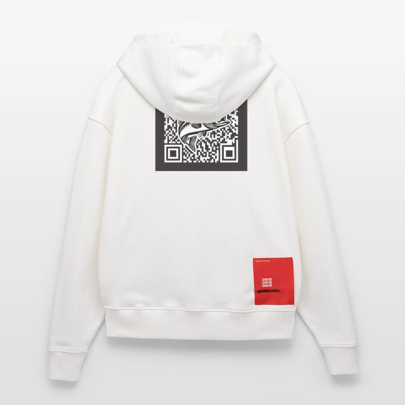 Perch QR Code Design Zip Hoodie - made by SPREAD