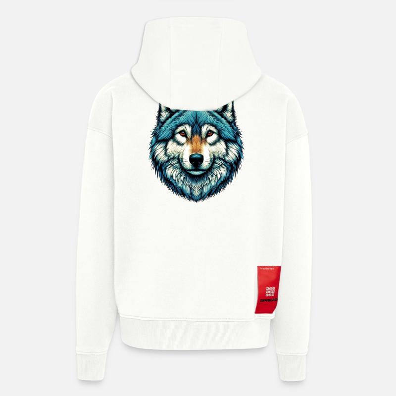 Ulv - Heavyweight Oversized Organic hettejakke produsert i EU - OFF WHITE