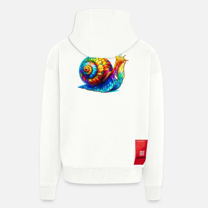 Escargot - Veste à capuche bio épaisse oversize fabriqué en UE - OFF WHITE