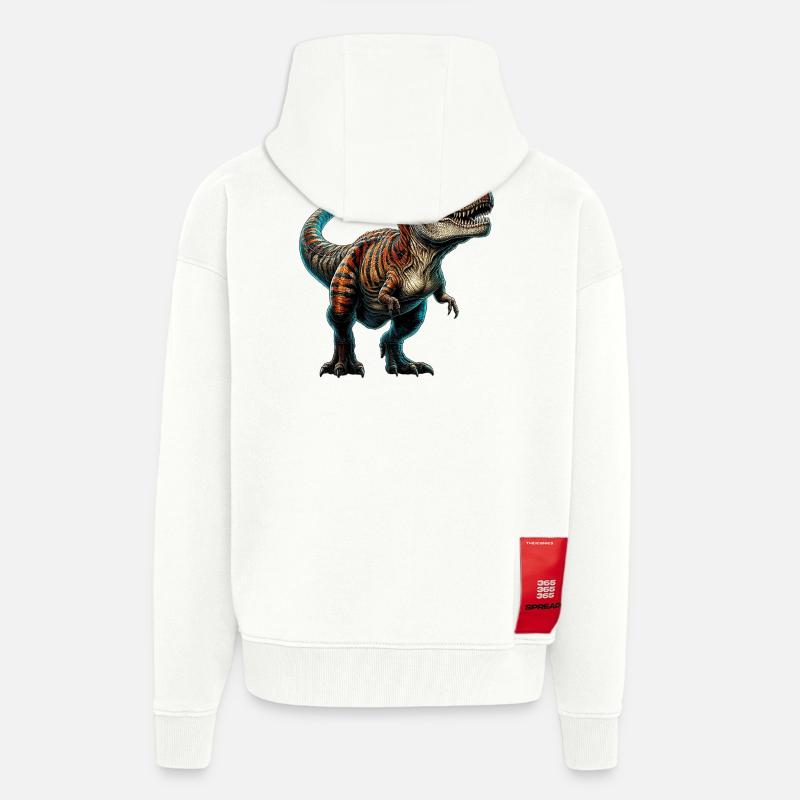 Dinosaur - Zip Hoodie - made by SPREAD - OFF WHITE