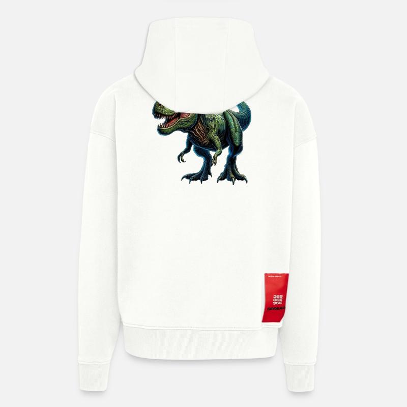 Dinosaurier - Zip Hoodie - made by SPREAD - OFF WHITE