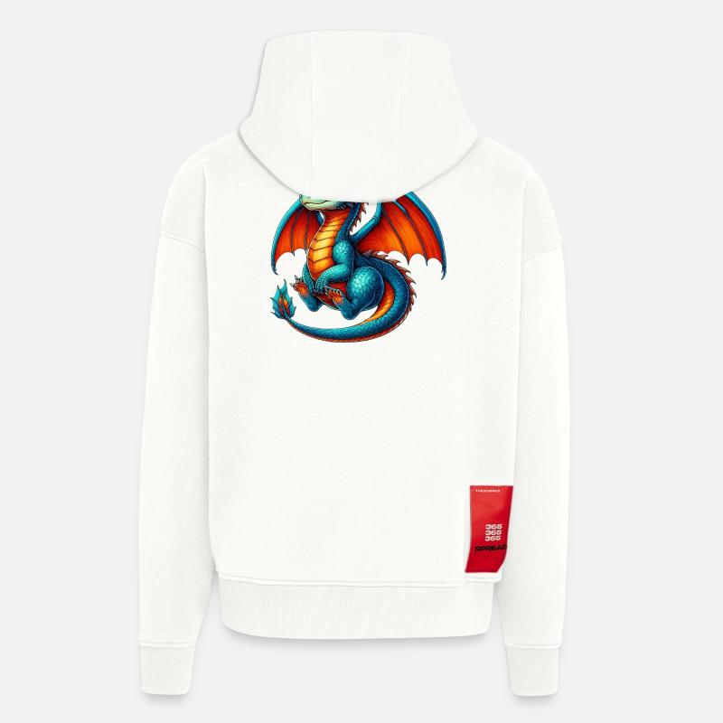 Drache - Zip Hoodie - made by SPREAD - OFF WHITE