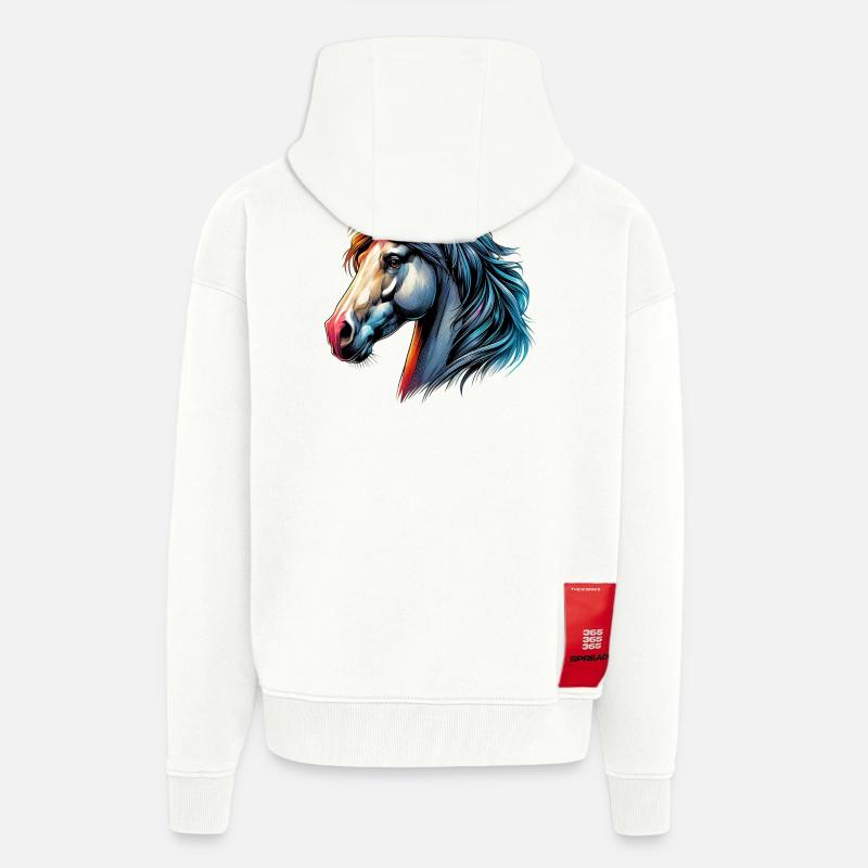 Pferd - Zip Hoodie - made by SPREAD - OFF WHITE