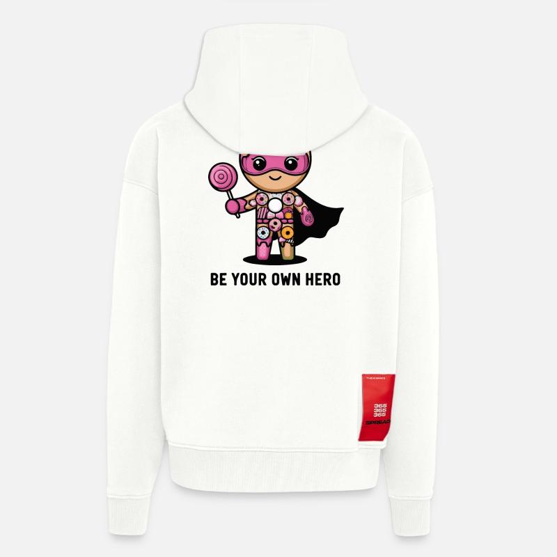 Sei dein eigener Helden-Donut-Charakter - Zip Hoodie - made by SPREAD - OFF WHITE